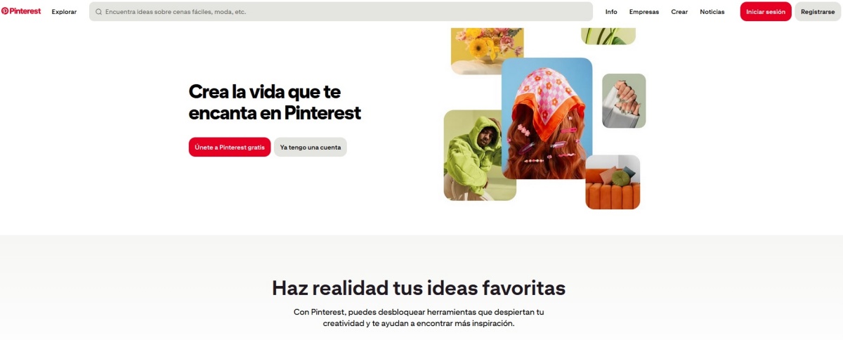 Pinterest es una plataforma clave para la inspiración y descubrimiento de ideas visuales